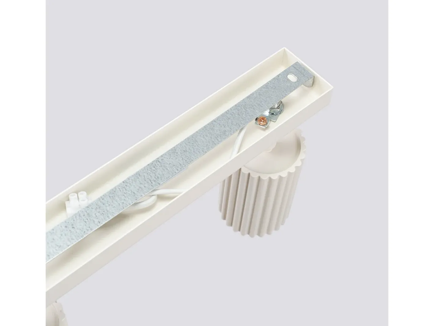 Sollux Lighting Plafón-Lámpara de techo Gloow minimalista de aluminio - 6 fuentes luminosas 4000K - L.117 x A.16,5 cm - Beige