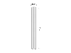 Sollux Lighting Plafón-Lámpara de techo Gloow minimalista de aluminio - 1 fuentes luminosas 3000K - L.6,5 x A.60 cm - ocre Rojo