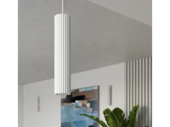 Sollux Lighting Plafón-Lámpara de techo Gloow minimalista de aluminio - 1 fuentes luminosas 4000K - L.6,5 x A.30 cm - Blanco