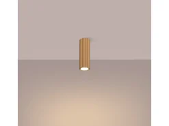 Sollux Lighting Plafón-Lámpara de techo Gloow minimalista de aluminio - 1 fuentes luminosas 4000K - L.6,5 x A.20 cm - Dorado