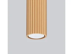 Sollux Lighting Plafón-Lámpara de techo Gloow minimalista de aluminio - 1 fuentes luminosas 4000K - L.6,5 x A.20 cm - Dorado