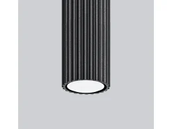 Sollux Lighting Plafón-Lámpara de techo Gloow minimalista de aluminio - 1 fuentes luminosas 4000K - L.6,5 x A.20 cm - Negro