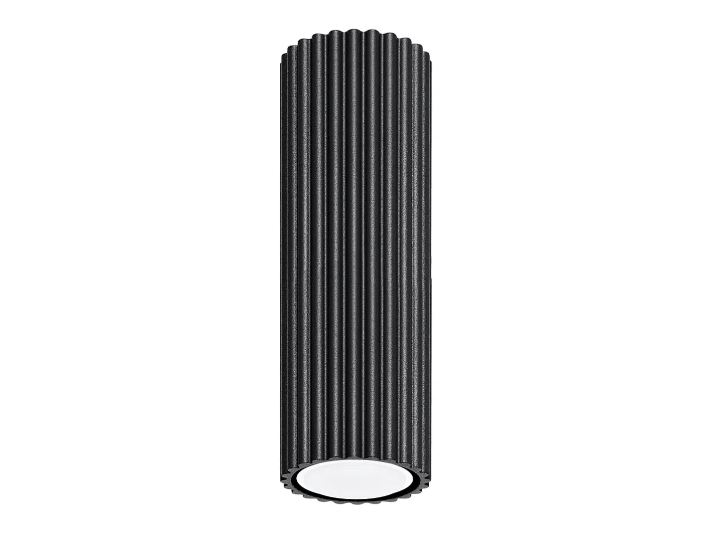 Sollux Lighting Plafón-Lámpara de techo Gloow minimalista de aluminio - 1 fuentes luminosas 4000K - L.6,5 x A.20 cm - Negro