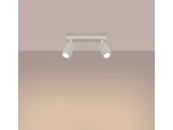 Sollux Lighting Lámpara de techo Gloow minimalista de aluminio - 2 fuentes luminosas 4000K - L.30 x A.16,5 cm - Beige