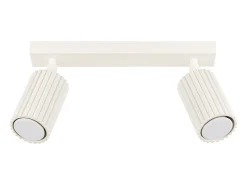 Sollux Lighting Lámpara de techo Gloow minimalista de aluminio - 2 fuentes luminosas 4000K - L.30 x A.16,5 cm - Beige