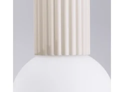 Sollux Lighting Plafón-Lámpara De Techo Halo Moderno De Aluminio/Vidrio - 1 Fuentes Luminosas - L.12 X A.21 Cm - Beige