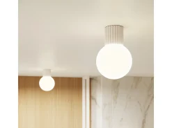Sollux Lighting Plafón-Lámpara De Techo Halo Moderno De Aluminio/Vidrio - 1 Fuentes Luminosas - L.12 X A.21 Cm - Beige