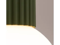 Clearance Sollux Lighting Lámpara De Techo Halo Moderno De Aluminio/Vidrio - 1 Fuentes Luminosas - L.12 X A.21 Cm - Oliva Verde