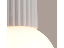 Sollux Lighting Lámpara De Techo Halo Moderno De Aluminio/Vidrio - 1 Fuentes Luminosas - L.12 X A.21 Cm - Blanco Hot