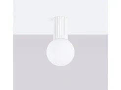 Sollux Lighting Lámpara De Techo Halo Moderno De Aluminio/Vidrio - 1 Fuentes Luminosas - L.12 X A.21 Cm - Blanco Hot