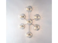 Lámpara Suspendida-Lámpara de techo Harmony en hierro cromado pulido 7 luces L.85x62 BL285-PL7-CR Plateado
