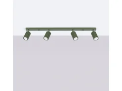 Sollux Lighting Lámpara De Techo Karbon Minimalista De Aluminio - 4 Fuentes Luminosas - L.81 X A.16,5 Cm - Oliva Verde Clearance