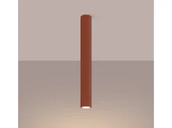 Sollux Lighting Lámpara De Techo Karbon Minimalista De Aluminio - 1 Fuentes Luminosas - L.6,5 X A.60 Cm - Ocre Rojo Online
