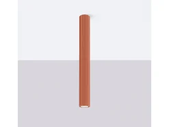 Sollux Lighting Lámpara De Techo Karbon Minimalista De Aluminio - 1 Fuentes Luminosas - L.6,5 X A.60 Cm - Ocre Rojo Online