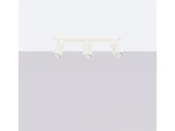 Sale Sollux Lighting Lámpara De Techo Karbon Minimalista De Aluminio - 3 Fuentes Luminosas - L.45 X A.16,5 Cm - Beige