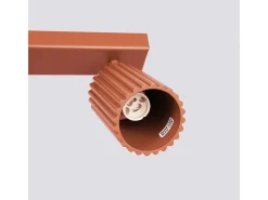 Sollux Lighting Lámpara De Techo Karbon Minimalista De Aluminio - 4 Fuentes Luminosas - L.81 X A.16,5 Cm - Ocre Rojo Discount
