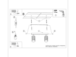 Sollux Lighting Lámpara De Techo Karbon Minimalista De Aluminio - 2 Fuentes Luminosas - L.30 X A.16,5 Cm - Oliva Verde New