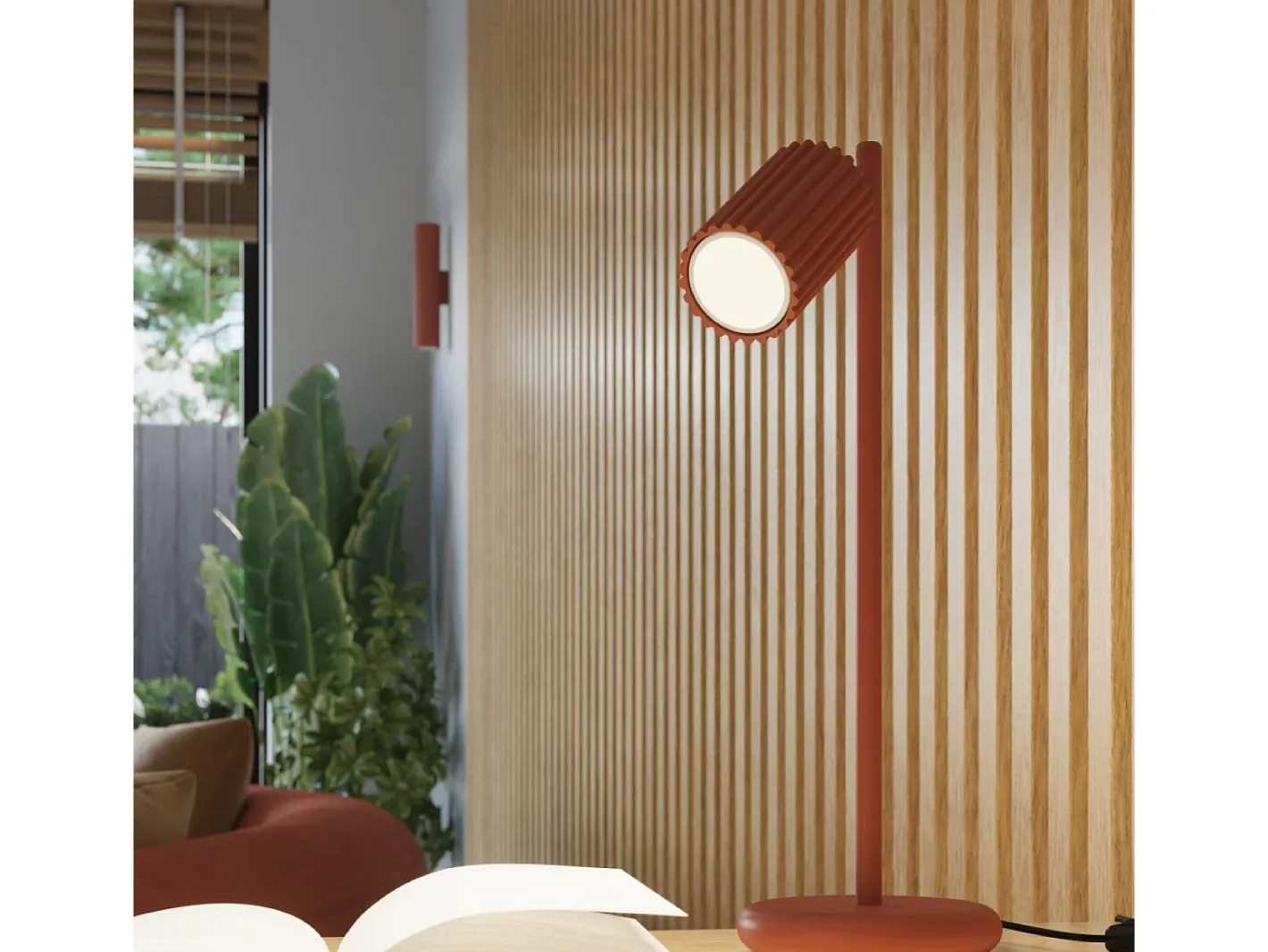 Sollux Lighting Plafón-Lámpara De Techo Karbon Minimalista De Aluminio - 3 Fuentes Luminosas - L.45 X A.16,5 Cm - Ocre Rojo