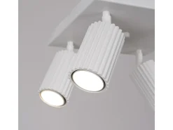 Online Sollux Lighting Lámpara De Techo Karbon Minimalista De Aluminio - 4 Fuentes Luminosas - L.25 X A.16,5 Cm - Blanco