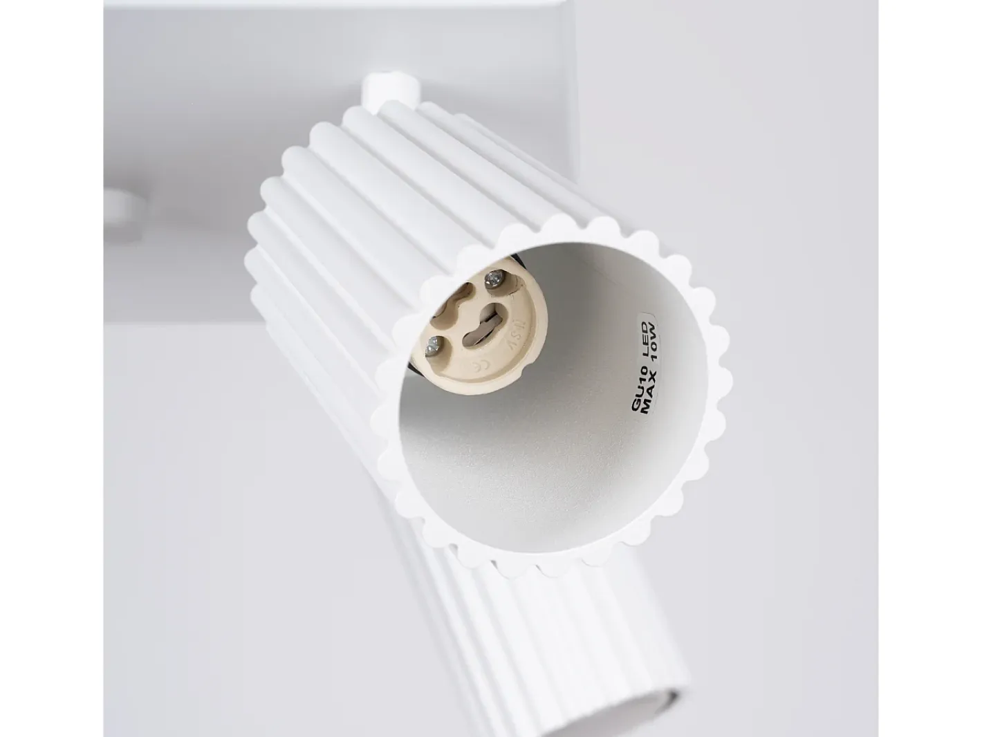 Online Sollux Lighting Lámpara De Techo Karbon Minimalista De Aluminio - 4 Fuentes Luminosas - L.25 X A.16,5 Cm - Blanco
