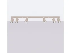 Sollux Lighting Plafón-Lámpara De Techo Karbon Minimalista De Aluminio - 6 Fuentes Luminosas - L.117 X A.16,5 Cm - Pardo Gris