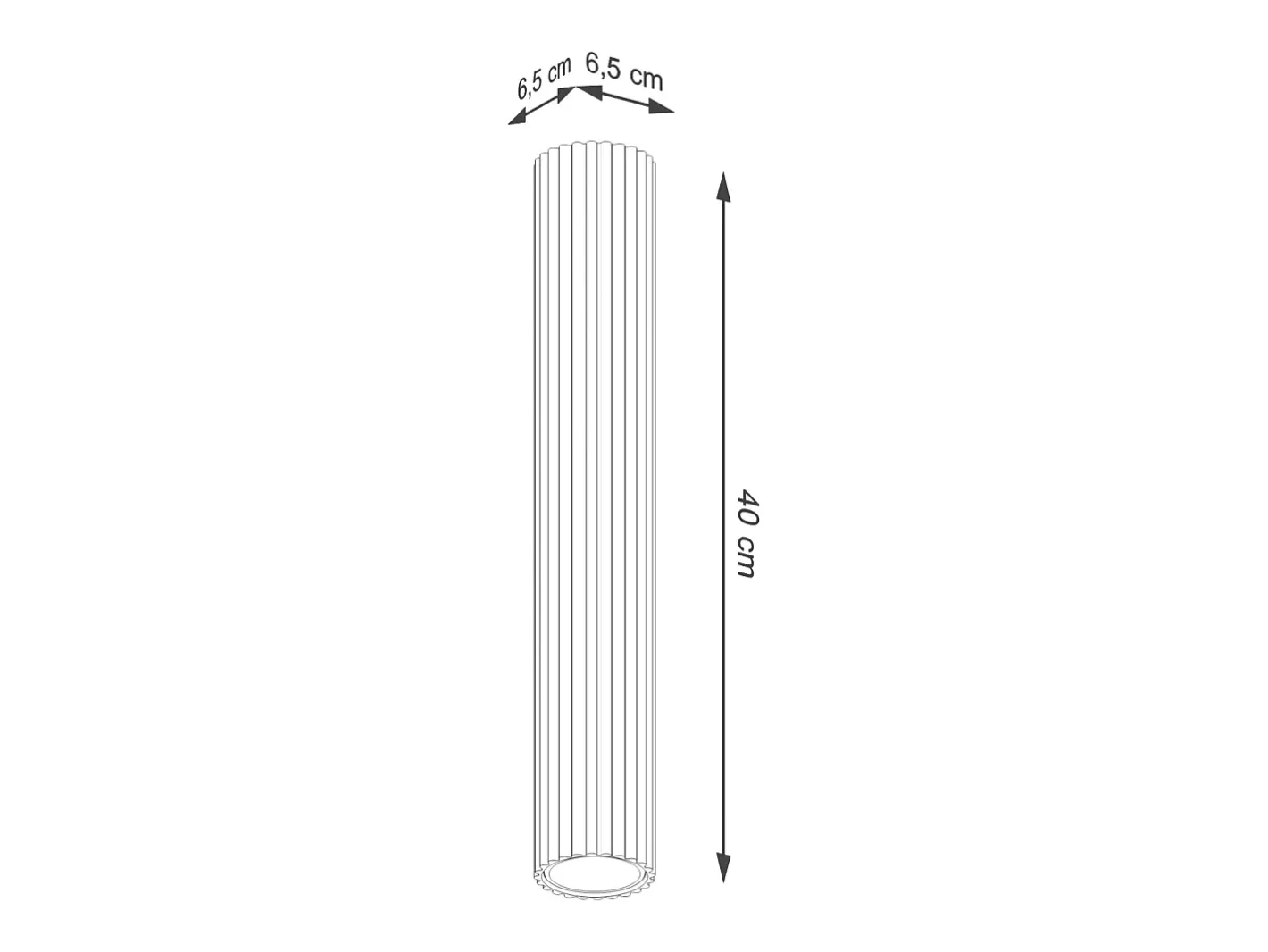 Sollux Lighting Plafón-Lámpara De Techo Karbon Minimalista De Aluminio - 1 Fuentes Luminosas - L.6,5 X A.40 Cm - Ocre Rojo