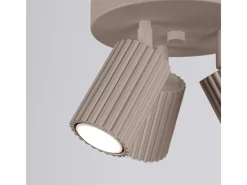 Sollux Lighting Plafón-Lámpara De Techo Karbon Minimalista De Aluminio - 3 Fuentes Luminosas - L.19,5 X A.18 Cm - Pardo Gris