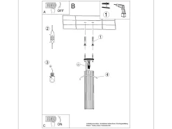 Sollux Lighting Lámpara De Techo Karbon Minimalista De Aluminio - 1 Fuentes Luminosas - L.6,5 X A.30 Cm - Oliva Verde Discount