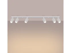 Sollux Lighting Lámpara De Techo Karbon Minimalista De Aluminio - 6 Fuentes Luminosas - L.117 X A.16,5 Cm - Blanco Online