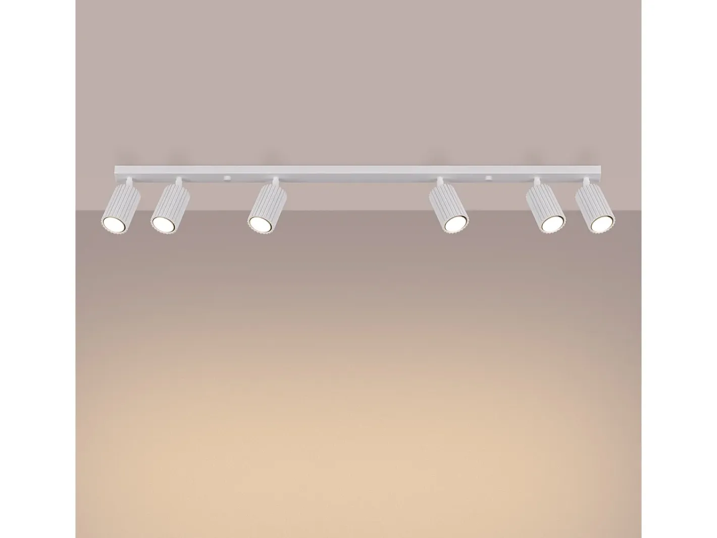 Sollux Lighting Lámpara De Techo Karbon Minimalista De Aluminio - 6 Fuentes Luminosas - L.117 X A.16,5 Cm - Blanco Online