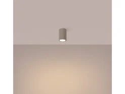 Outlet Sollux Lighting Lámpara De Techo Karbon Minimalista De Aluminio - 1 Fuentes Luminosas - L.6,5 X A.10 Cm - Pardo Gris