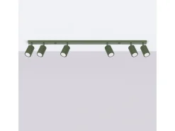 New Sollux Lighting Lámpara De Techo Karbon Minimalista De Aluminio - 6 Fuentes Luminosas - L.117 X A.16,5 Cm - Oliva Verde