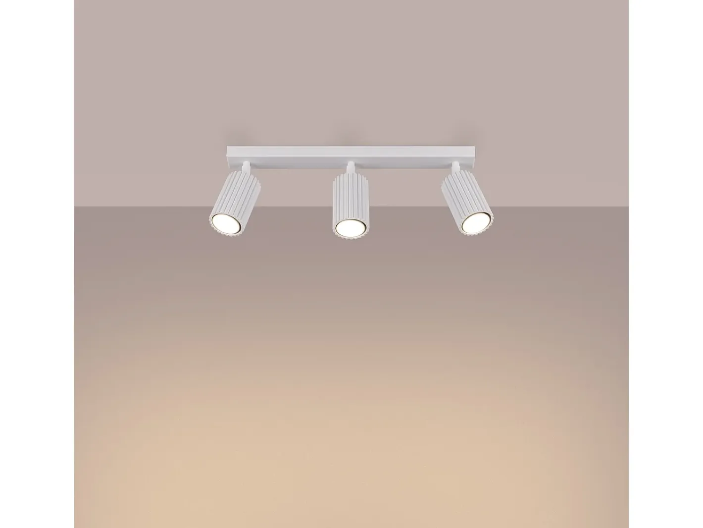 Sollux Lighting Plafón-Lámpara De Techo Karbon Minimalista De Aluminio - 3 Fuentes Luminosas - L.45 X A.16,5 Cm - Blanco