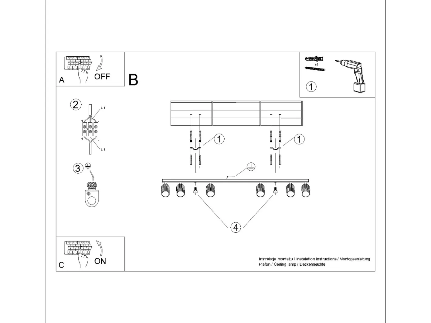 Sale Sollux Lighting Lámpara De Techo Karbon Minimalista De Aluminio - 6 Fuentes Luminosas - L.117 X A.16,5 Cm - Ocre Rojo