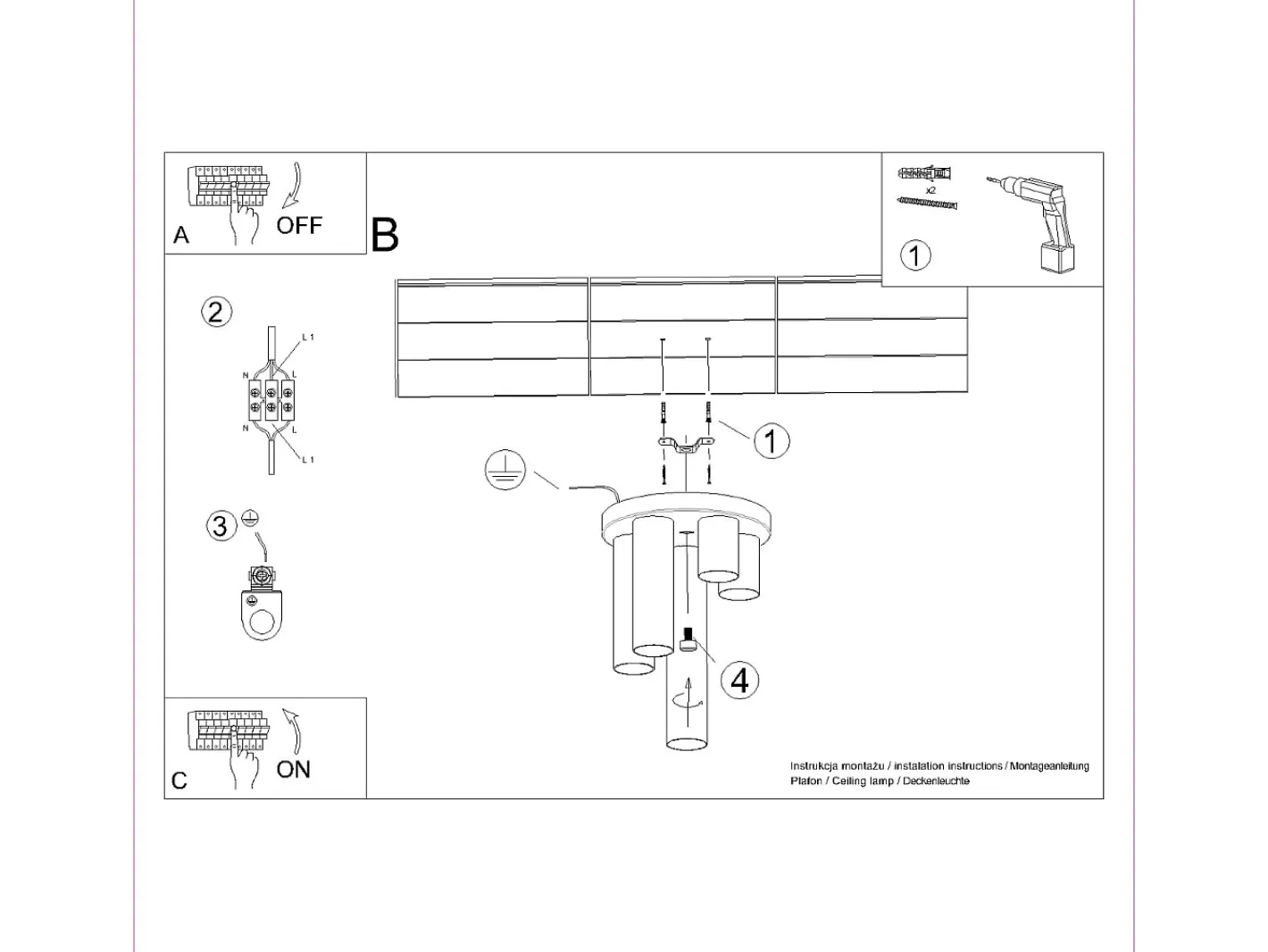 Sollux Lighting Lámpara De Techo Lagos Moderno De Acero - 5 Fuentes Luminosas - L.25 X A.33 Cm - Negro Discount