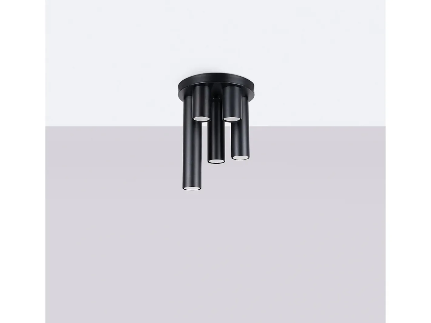 Sollux Lighting Lámpara De Techo Lagos Moderno De Acero - 5 Fuentes Luminosas - L.25 X A.33 Cm - Negro Discount