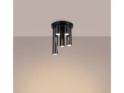 Sollux Lighting Lámpara De Techo Lagos Moderno De Acero - 5 Fuentes Luminosas - L.25 X A.33 Cm - Negro Discount