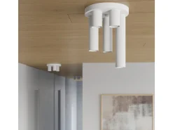 Sollux Lighting Plafón-Lámpara De Techo Lagos Moderno De Acero - 3 Fuentes Luminosas - L.25 X A.12 Cm - Blanco