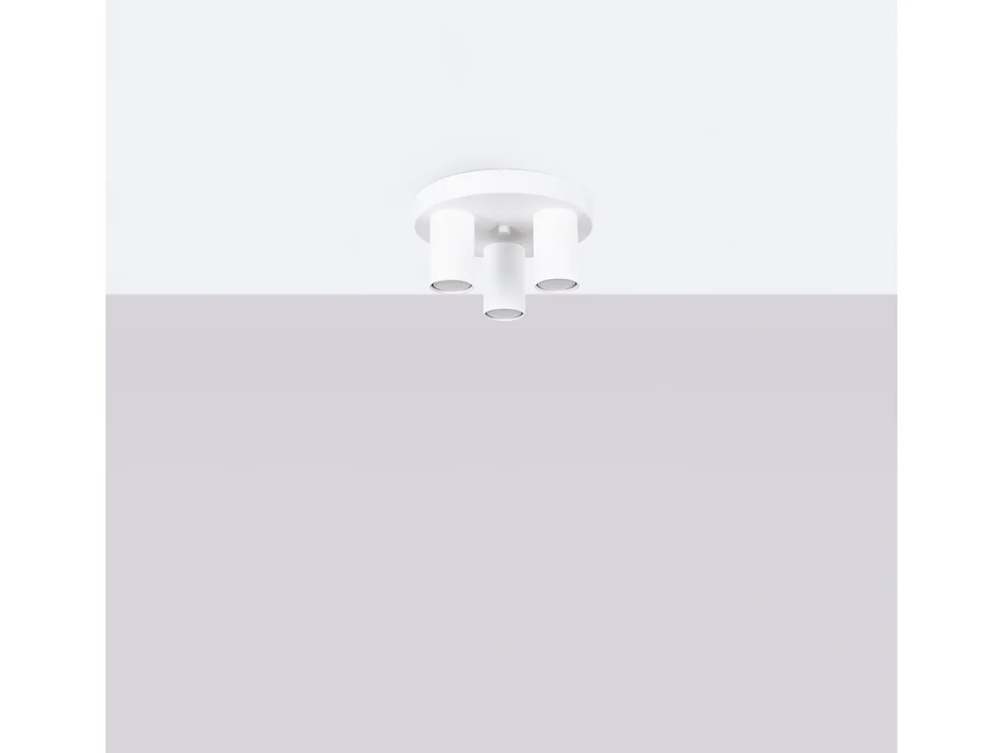 Sollux Lighting Plafón-Lámpara De Techo Lagos Moderno De Acero - 3 Fuentes Luminosas - L.25 X A.12 Cm - Blanco