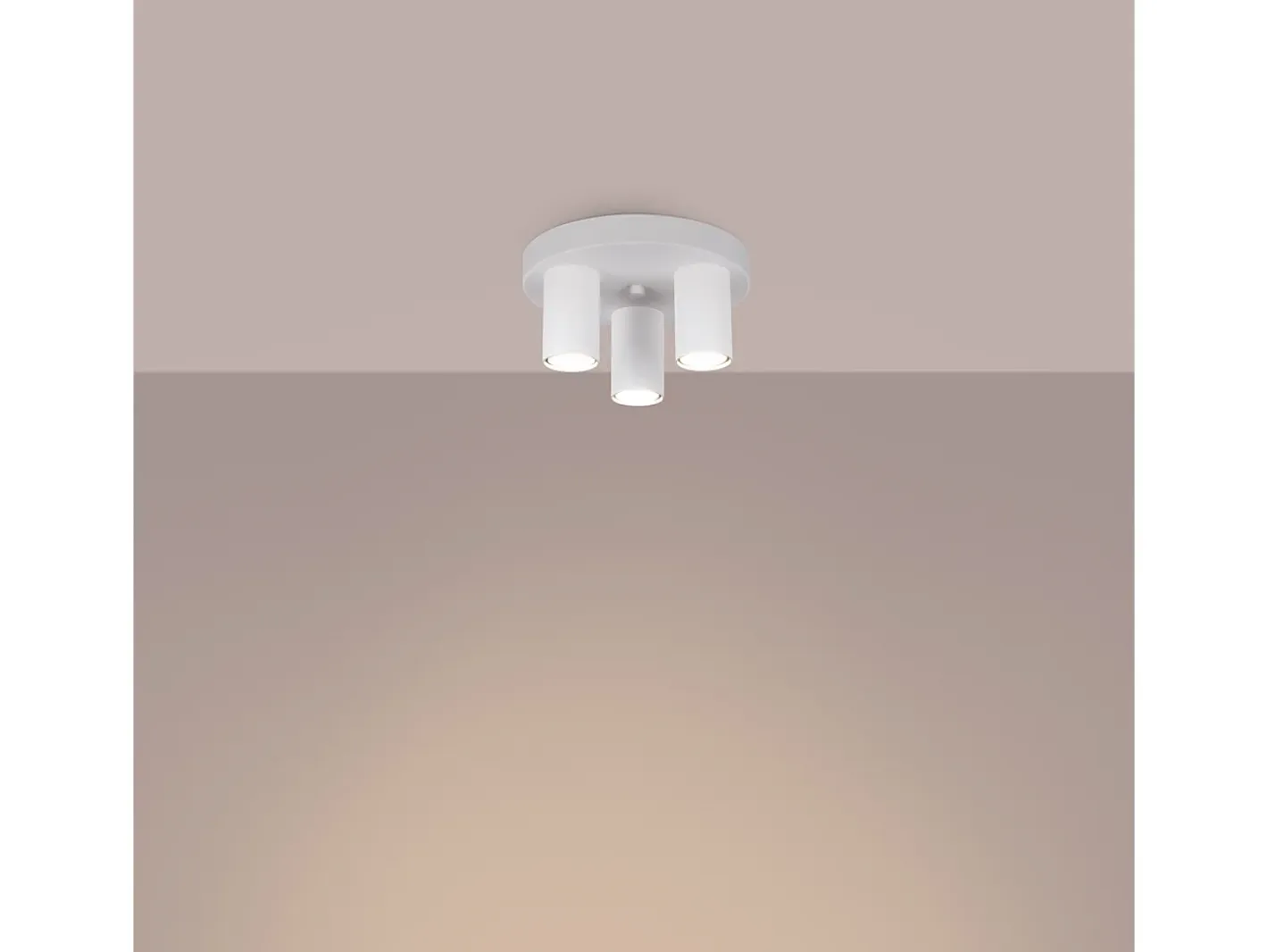 Sollux Lighting Plafón-Lámpara De Techo Lagos Moderno De Acero - 3 Fuentes Luminosas - L.25 X A.12 Cm - Blanco