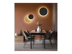 Lámpara de techo LED DRUM en metal dorado mate 33W Perenz Negro Hot