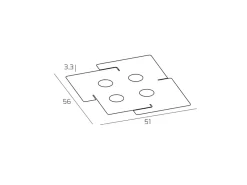 Discount Lámpara de techo LED ECHO Top Light de metal rectangular con 4 casquillos Gx53 Blanco