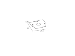 Plafón-Lámpara de techo LED ECHO Top Light de metal , cuadrada, con portalámparas Gx53 Blanco