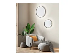 Aplique Para Pared-Lámpara de techo LED EDGE Titanio 38W Perenz en aluminio Gris