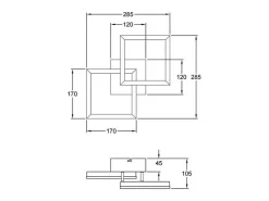 Lámpara de techo LED moderna BARD 21W Corten 3394-28-361 Fabas Luce Marru00f3n Online