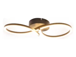 NETTLIFE Plafón-Lámpara de techo LED para sala de estar, 24 W, moderna y creativa, color , para cocina, 3000 K, blanco cálido Negro