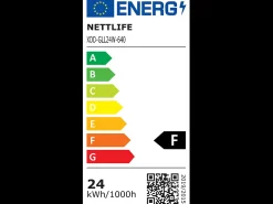 New NETTLIFE Lámpara de techo LED para salón, 24 W, moderna lámpara de techo 3000 K, para pasillo, cocina Negro