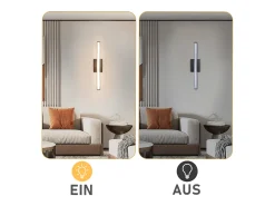 New NETTLIFE Lámpara de techo LED para dormitorio, moderna, negra, 6 W, diseño ondulado, 3000 K, blanco cálido Negro