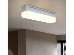 NETTLIFE Plafón-Lámpara de techo LED regulable con control remoto, moderna lámpara de araña de hierro Blanco