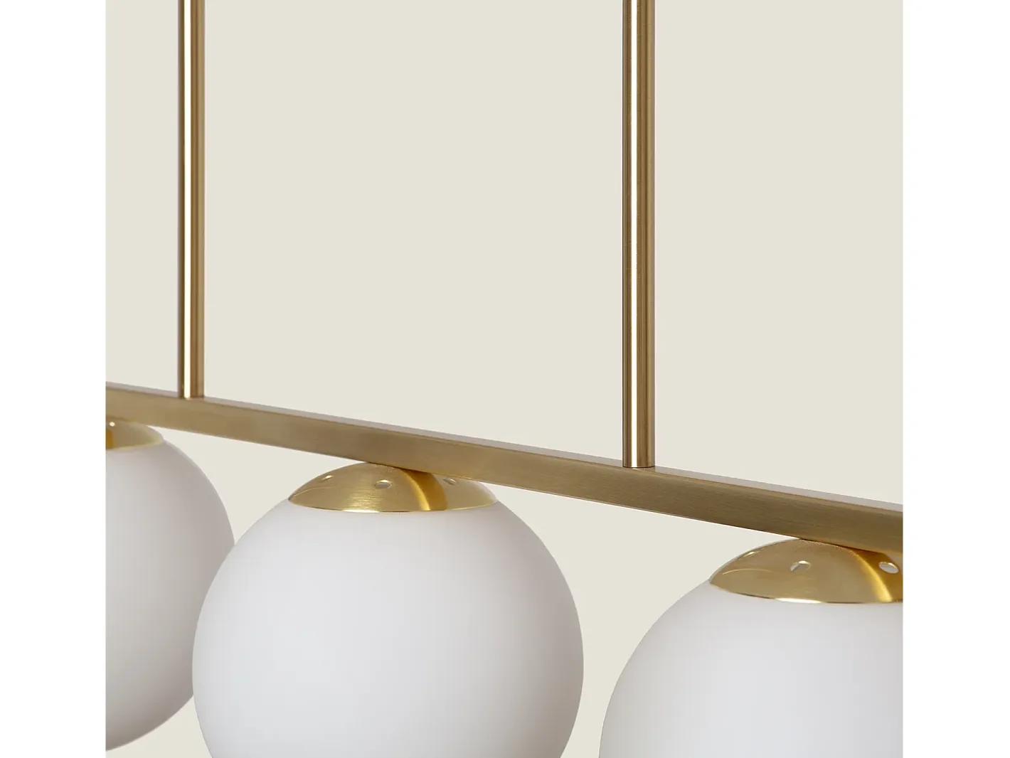 Ledkia Lámpara Suspendida-Lámpara de Techo Metal y Cristal Moonlight Boqor Dorado Multicolor